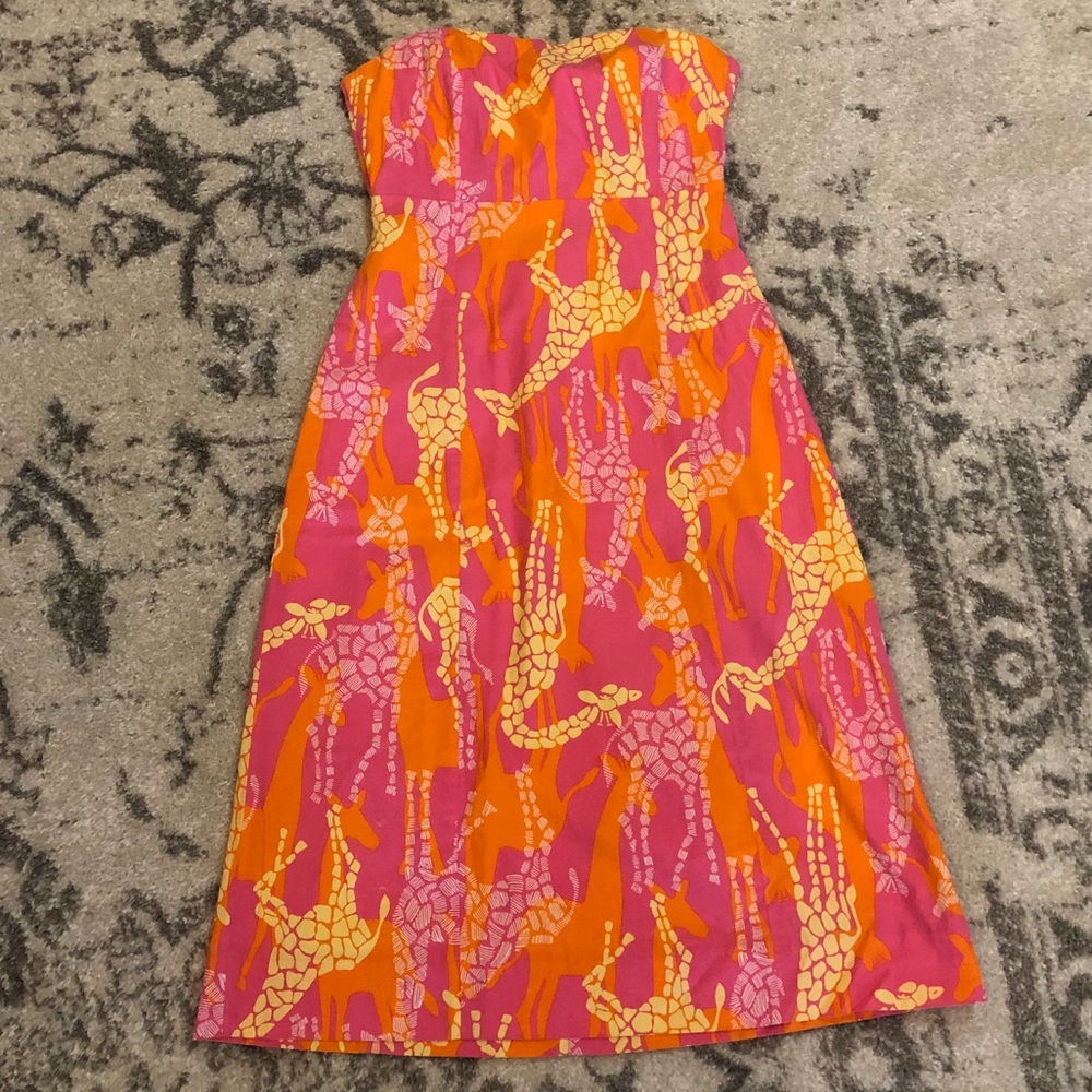 Bella Giraffe strapless dress
